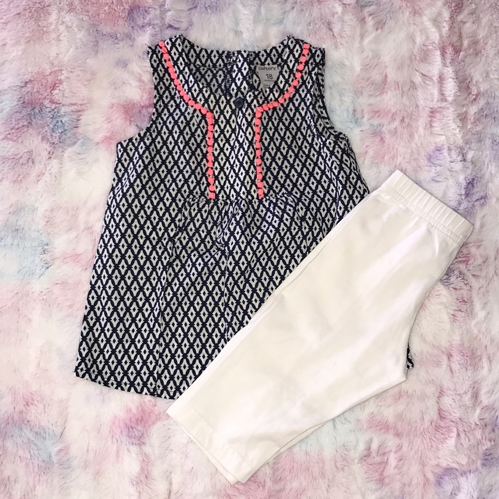 Carter’s Babygirl 2-Piece Outfit.  Size 18 Months.
